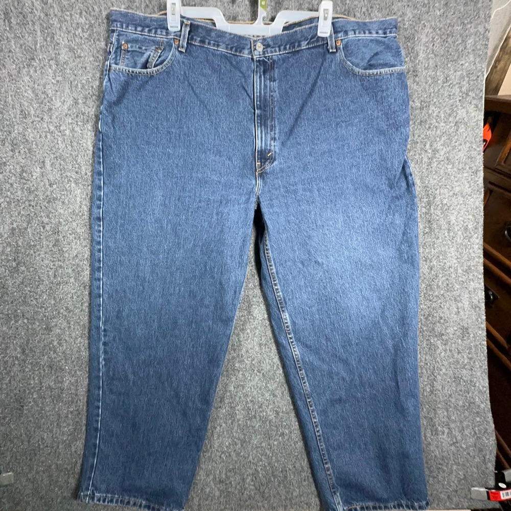 Levis 560 Comfort Fit Jeans Mens 52x30 Blue Denim Loose Tapered Leg 01560-4886